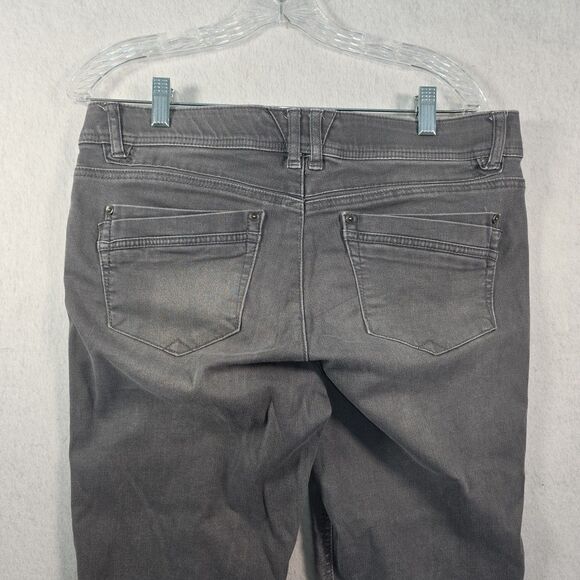 Democracy AB Solution Jeans Women's Size 10 Ankle Gray Tummy Control Distressed - Picture 4 of 10